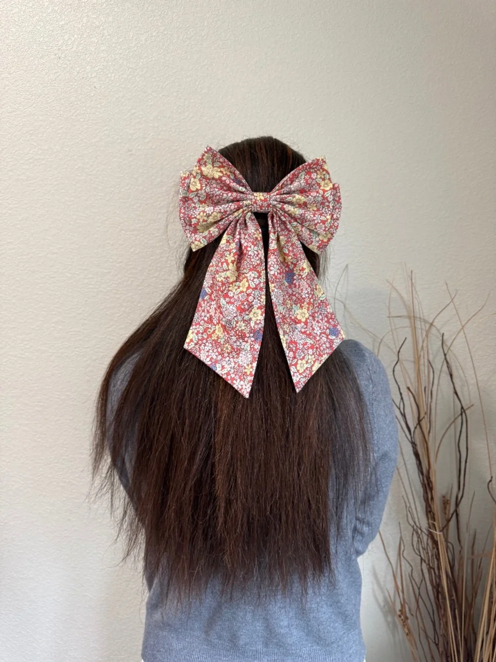 Cotton hair bow hair clip big bow